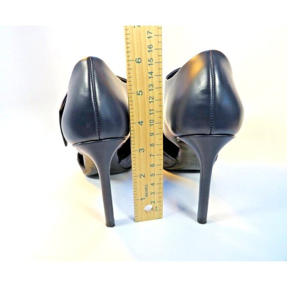 VINCE. Capri Blue Leather Heels Pointy Toe Wide Straps Women's Stilettos Sz 8.5 - Picture 6 of 11